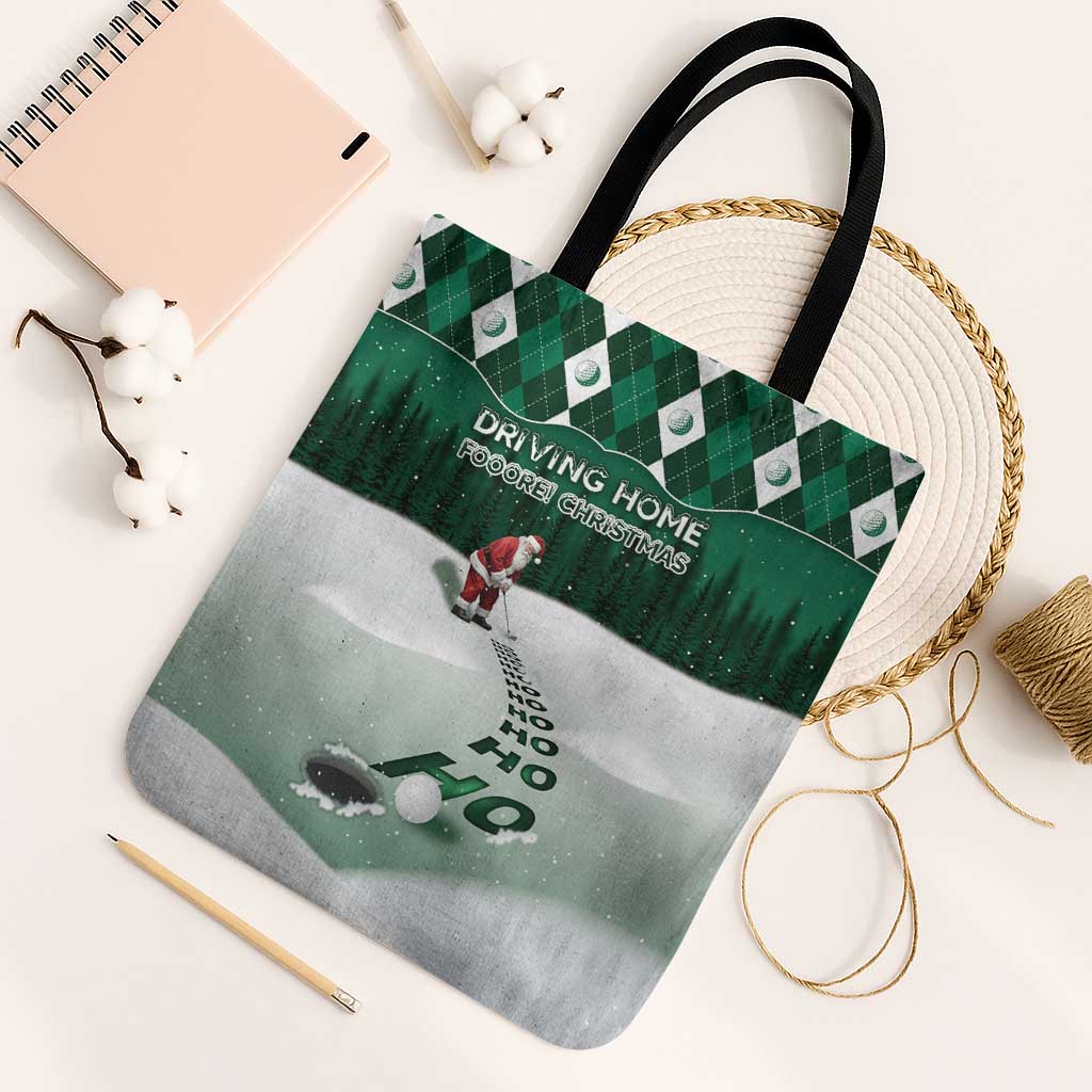 Golf Christmas Tote Bag Driving Home Fooore Xmas - Wonder Print Shop