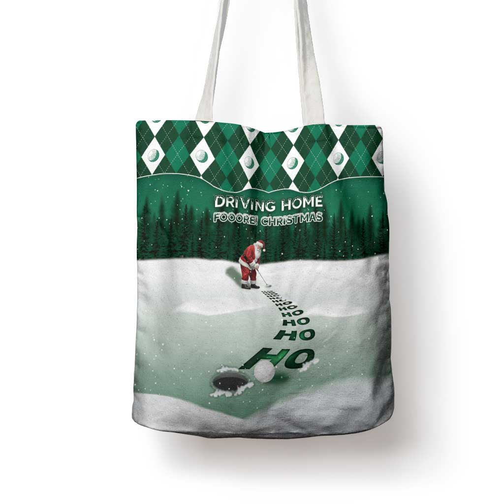 Golf Christmas Tote Bag Driving Home Fooore Xmas - Wonder Print Shop