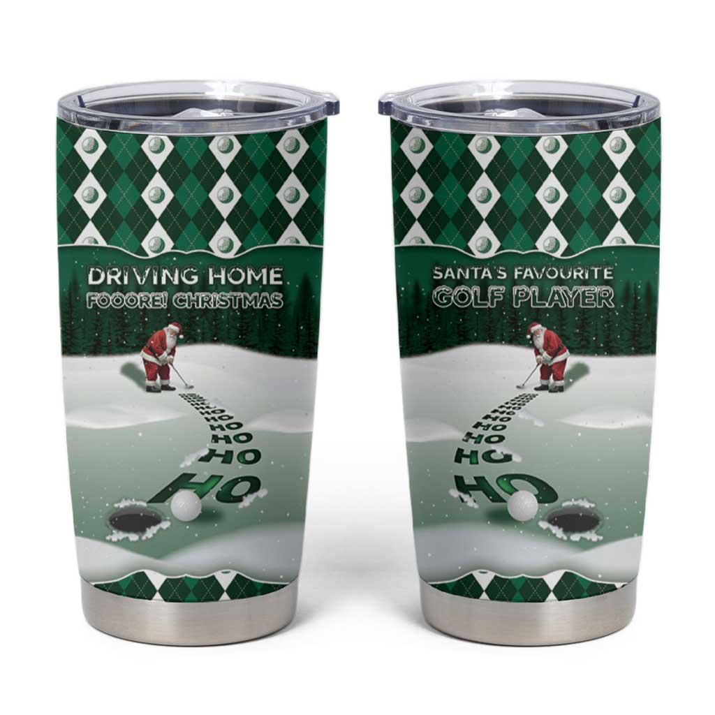 Golf Christmas Tumbler Cup Driving Home Fooore Xmas - Wonder Print Shop