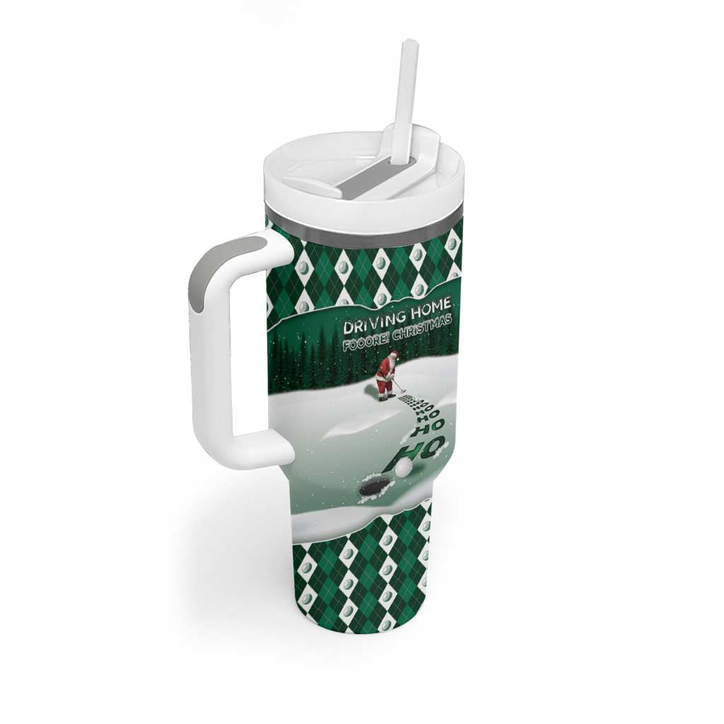 Golf Christmas Tumbler With Handle Driving Home Fooore Xmas - Wonder Print Shop