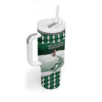 Golf Christmas Tumbler With Handle Driving Home Fooore Xmas - Wonder Print Shop