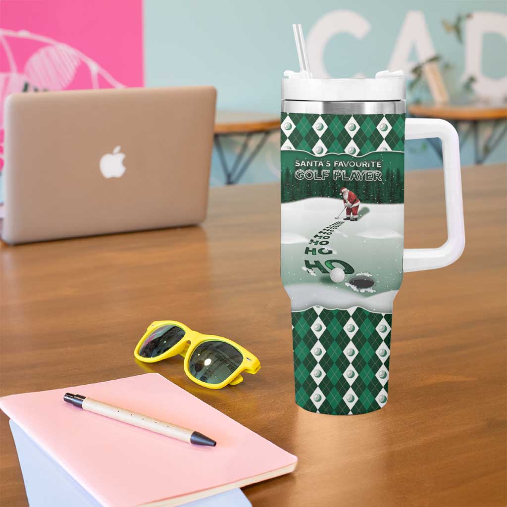 Golf Christmas Tumbler With Handle Driving Home Fooore Xmas - Wonder Print Shop