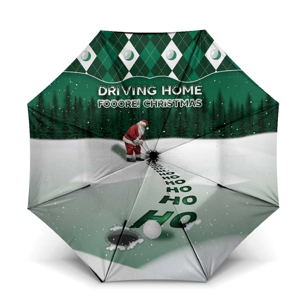 Golf Christmas Umbrella Driving Home Fooore Xmas - Wonder Print Shop