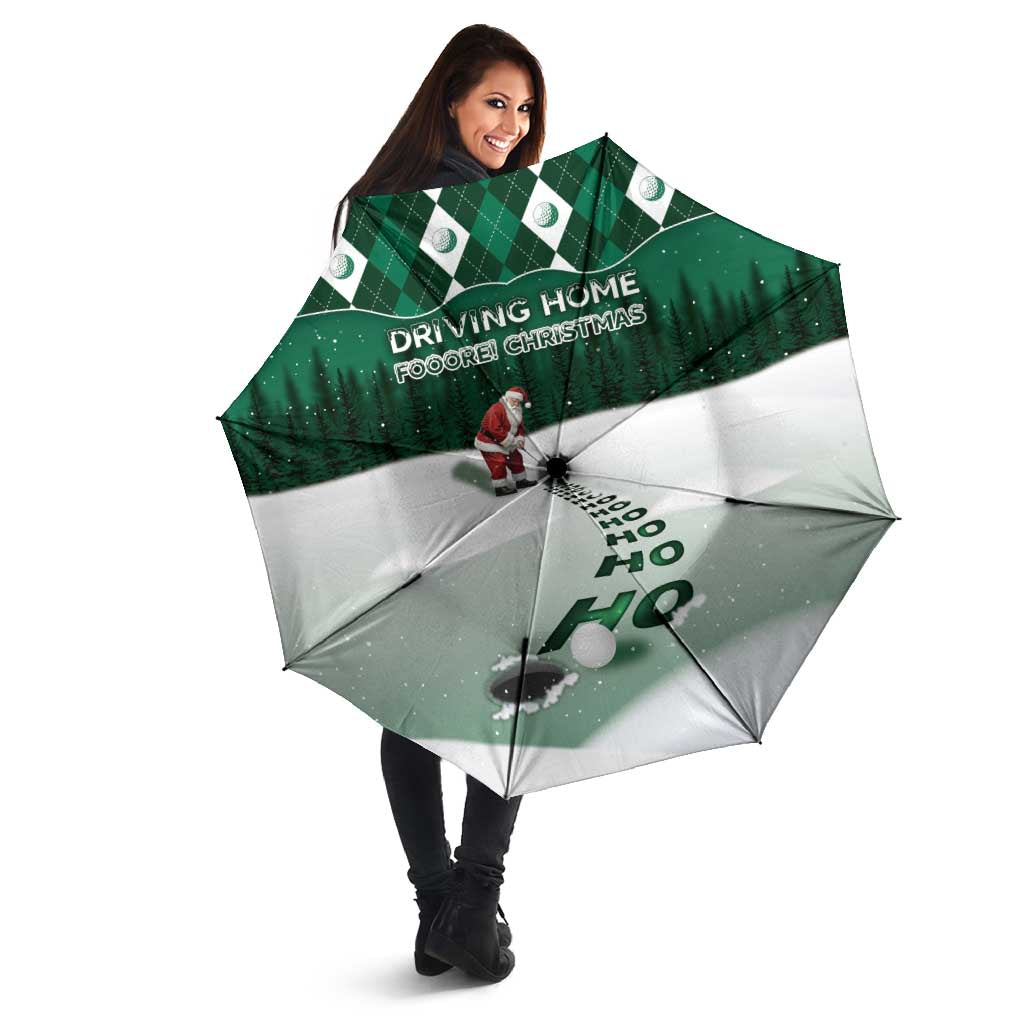 Golf Christmas Umbrella Driving Home Fooore Xmas - Wonder Print Shop