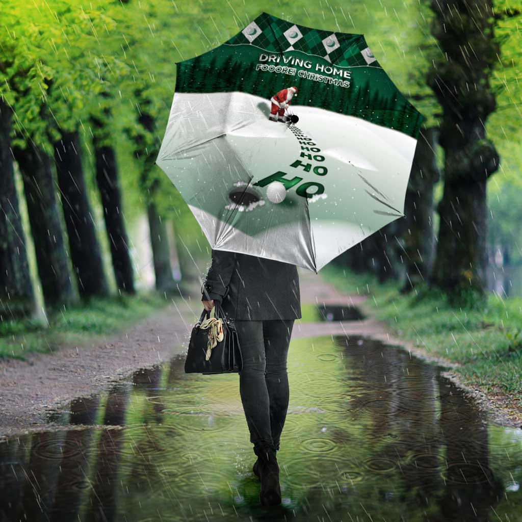 Golf Christmas Umbrella Driving Home Fooore Xmas - Wonder Print Shop