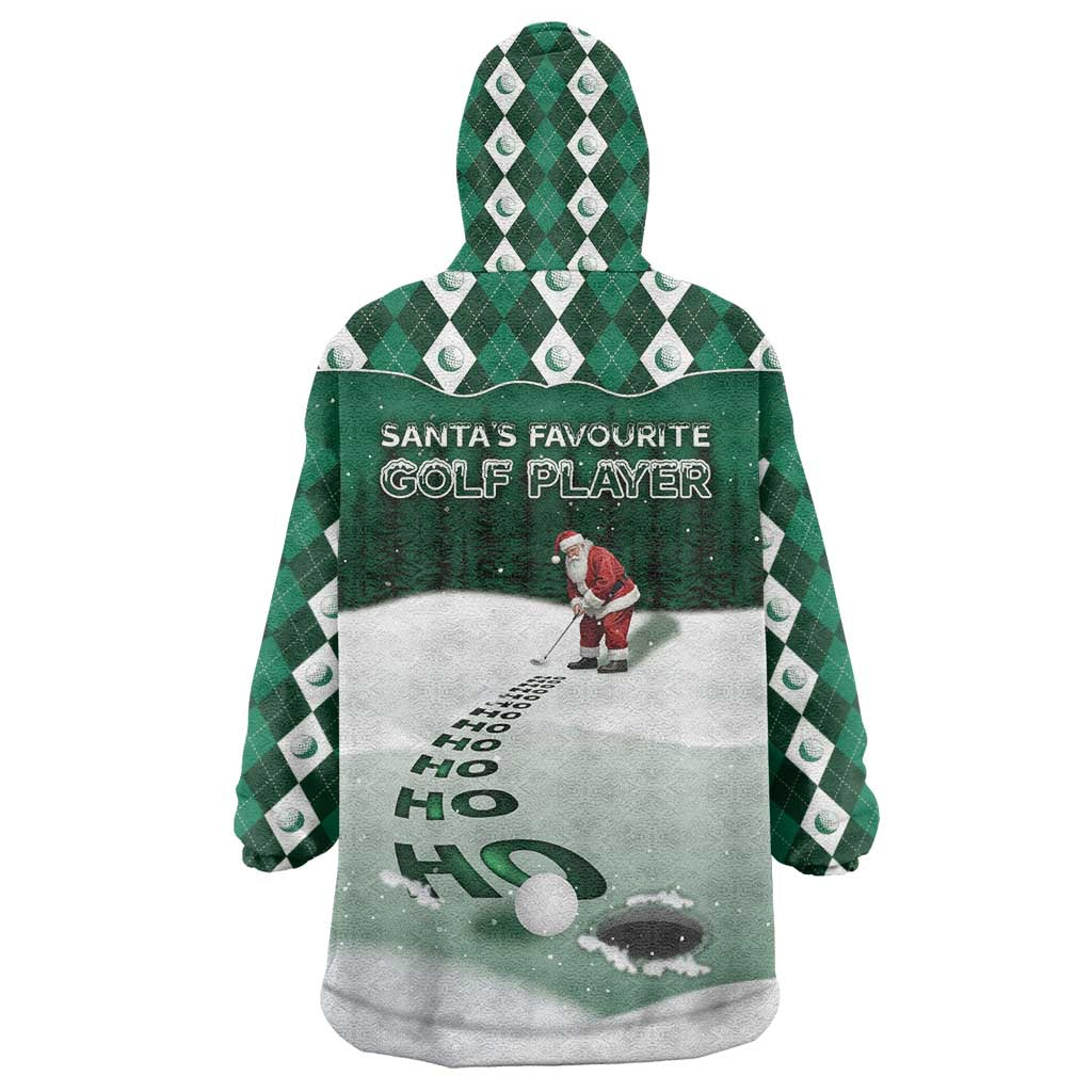 Golf Christmas Wearable Blanket Hoodie Driving Home Fooore Xmas - Wonder Print Shop
