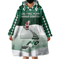 Golf Christmas Wearable Blanket Hoodie Driving Home Fooore Xmas - Wonder Print Shop