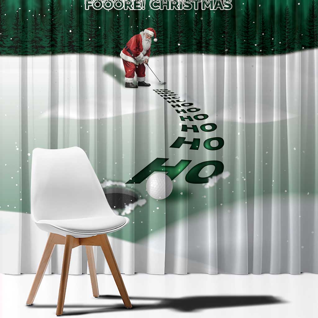 Golf Christmas Window Curtain Driving Home Fooore Xmas - Wonder Print Shop