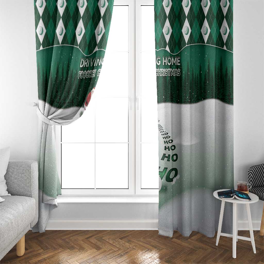 Golf Christmas Window Curtain Driving Home Fooore Xmas - Wonder Print Shop