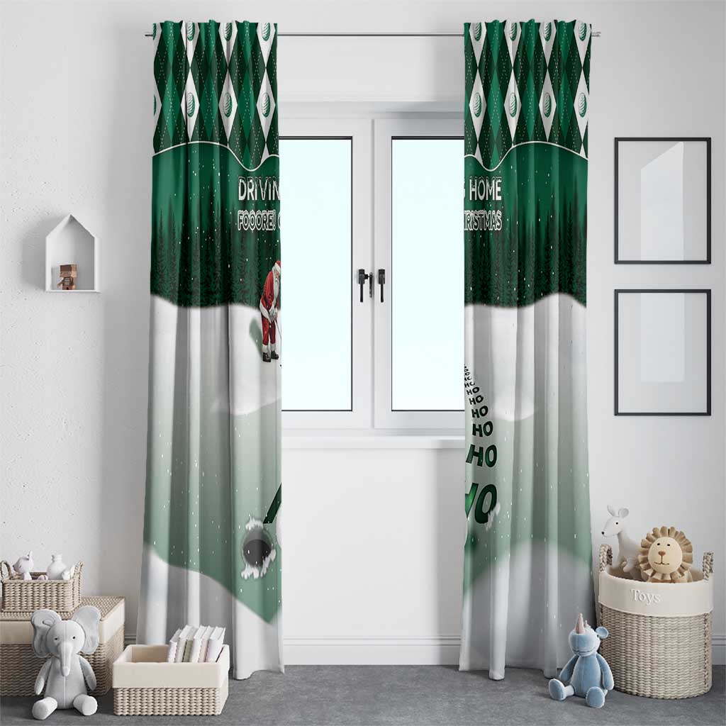Golf Christmas Window Curtain Driving Home Fooore Xmas - Wonder Print Shop