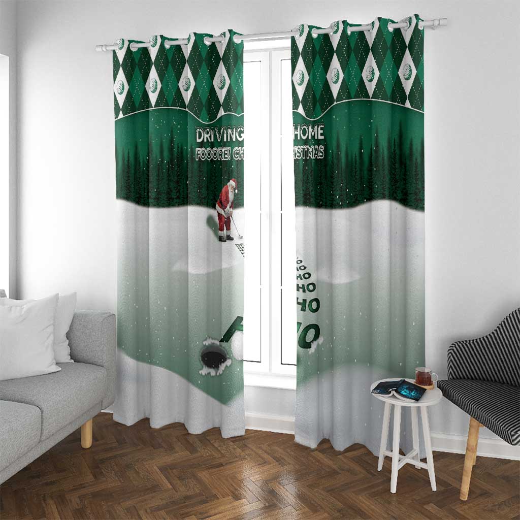 Golf Christmas Window Curtain Driving Home Fooore Xmas - Wonder Print Shop