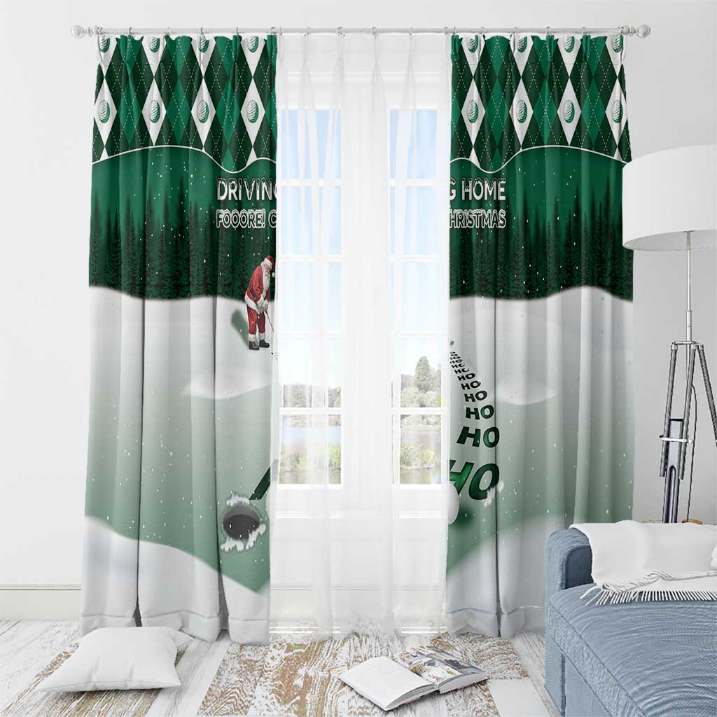 Golf Christmas Window Curtain Driving Home Fooore Xmas - Wonder Print Shop