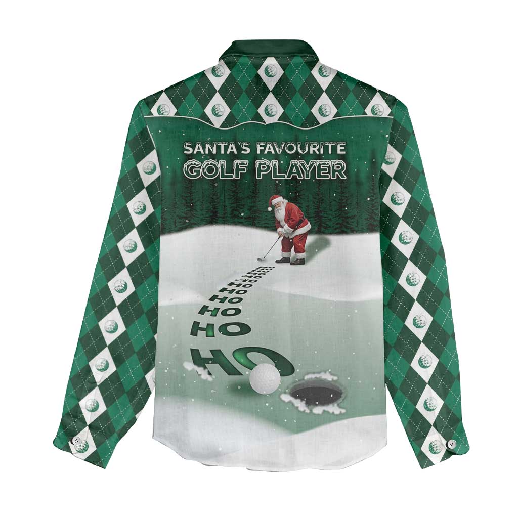 Golf Christmas Women Casual Shirt Driving Home Fooore Xmas - Wonder Print Shop