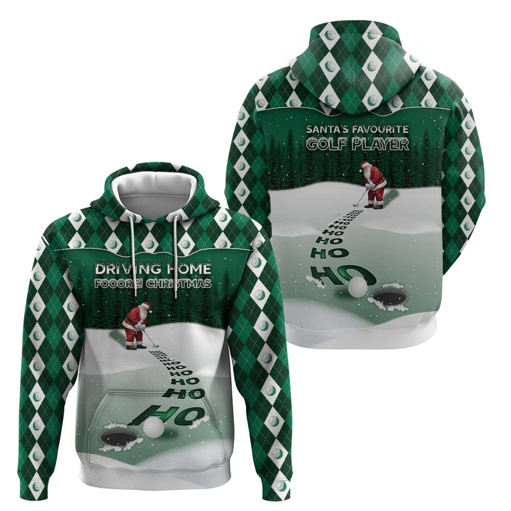 Golf Christmas Zip Hoodie Driving Home Fooore Xmas - Wonder Print Shop