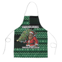 Bigfoot Christmas Apron Squatching Through The Snow - Wonder Print Shop