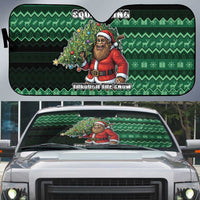 Bigfoot Christmas Auto Sun Shade Squatching Through The Snow - Wonder Print Shop
