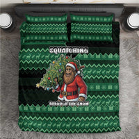 Bigfoot Christmas Bedding Set Squatching Through The Snow - Wonder Print Shop