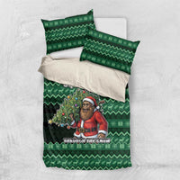 Bigfoot Christmas Bedding Set Squatching Through The Snow - Wonder Print Shop