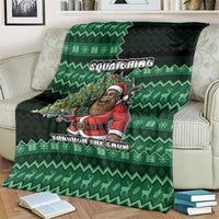 Bigfoot Christmas Blanket Squatching Through The Snow - Wonder Print Shop