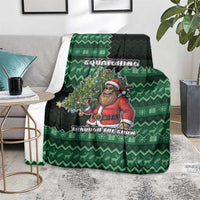 Bigfoot Christmas Blanket Squatching Through The Snow - Wonder Print Shop