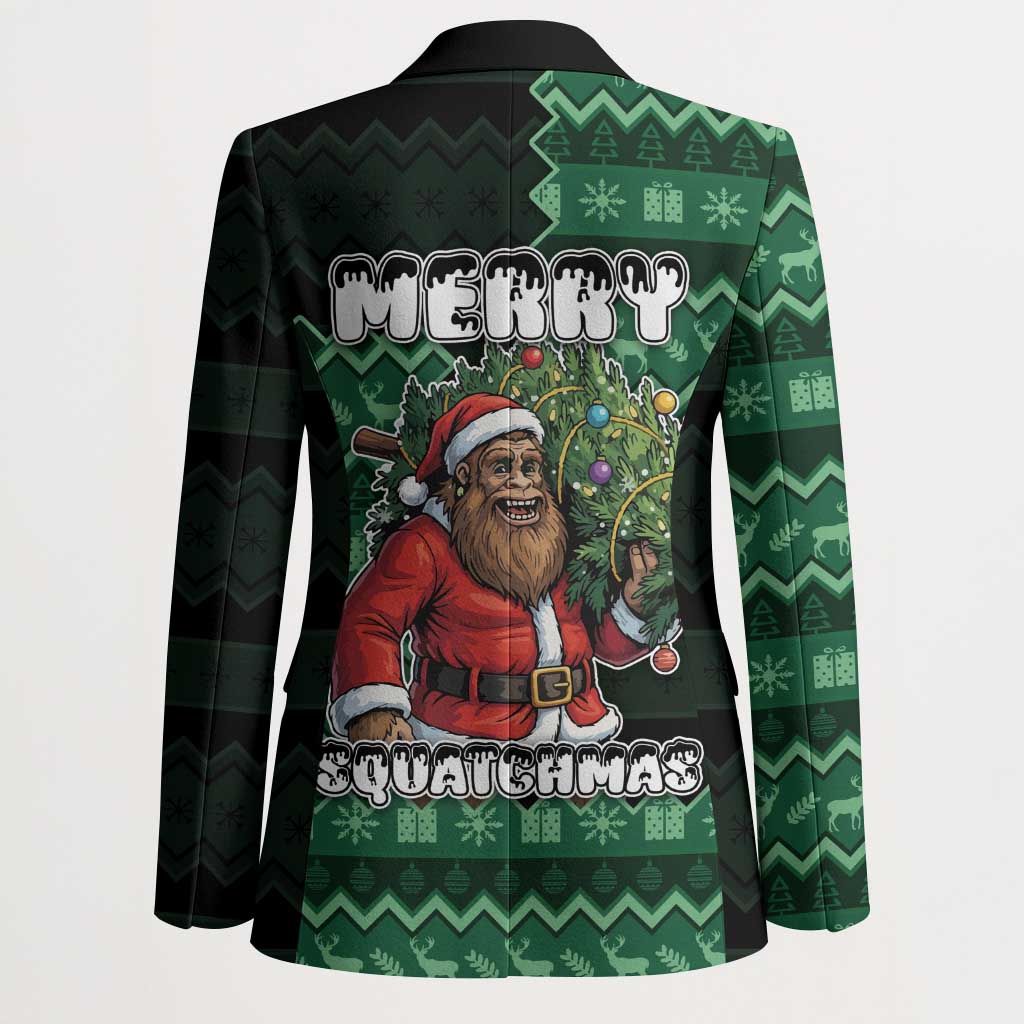 Bigfoot Christmas Blazer Squatching Through The Snow - Wonder Print Shop