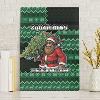 Bigfoot Christmas Canvas Wall Art Squatching Through The Snow - Wonder Print Shop