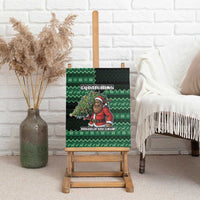 Bigfoot Christmas Canvas Wall Art Squatching Through The Snow - Wonder Print Shop