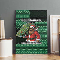 Bigfoot Christmas Canvas Wall Art Squatching Through The Snow - Wonder Print Shop