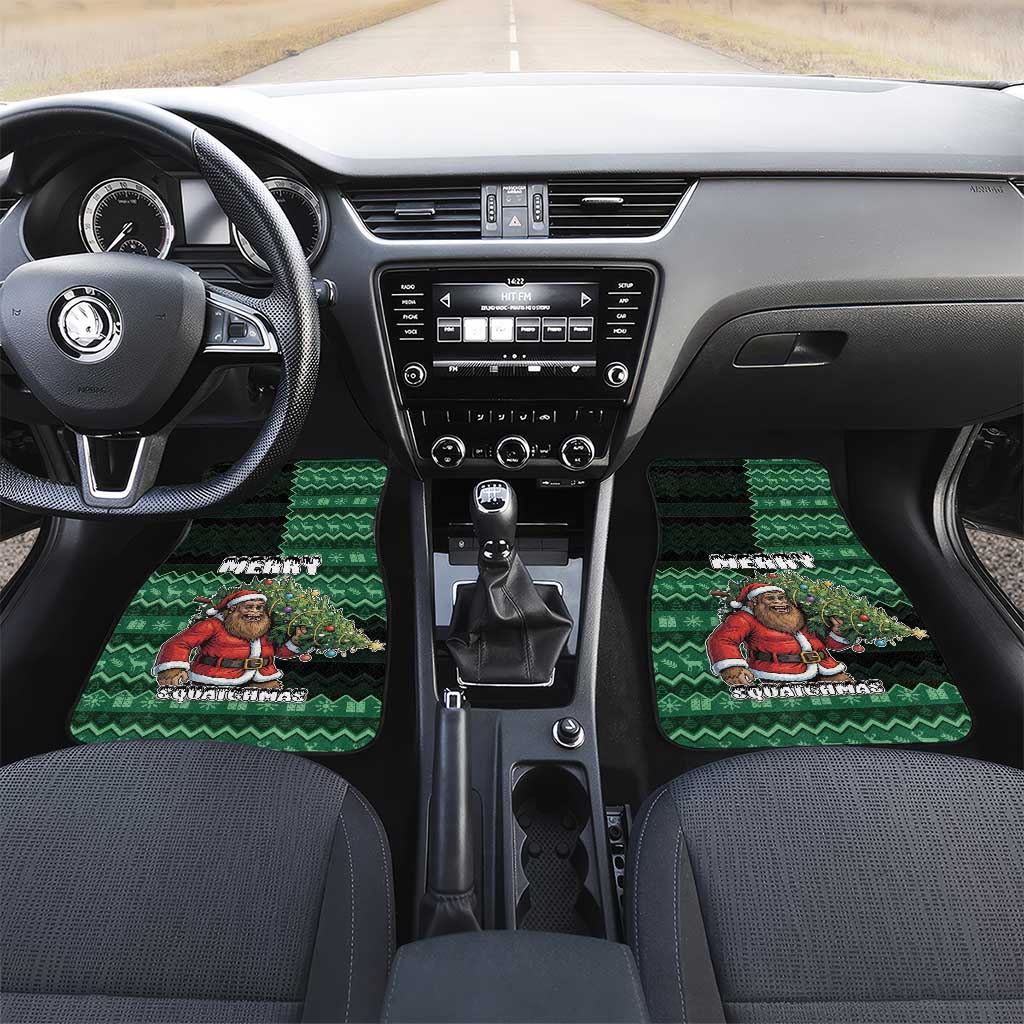 Bigfoot Christmas Car Mats Squatching Through The Snow - Wonder Print Shop