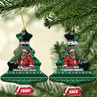 Bigfoot Christmas Ceramic Ornament Squatching Through The Snow - Wonder Print Shop