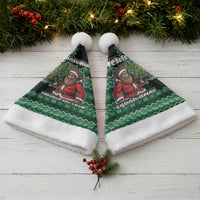 Bigfoot Christmas Santa Hat Squatching Through The Snow - Wonder Print Shop