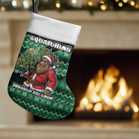 Bigfoot Christmas Stocking Squatching Through The Snow - Wonder Print Shop