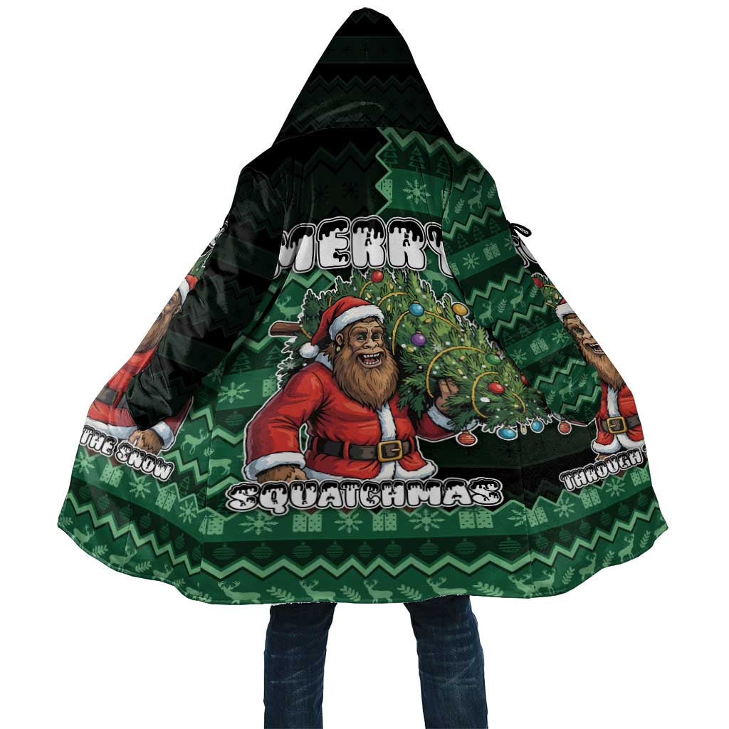 Bigfoot Christmas Cloak Squatching Through The Snow - Wonder Print Shop