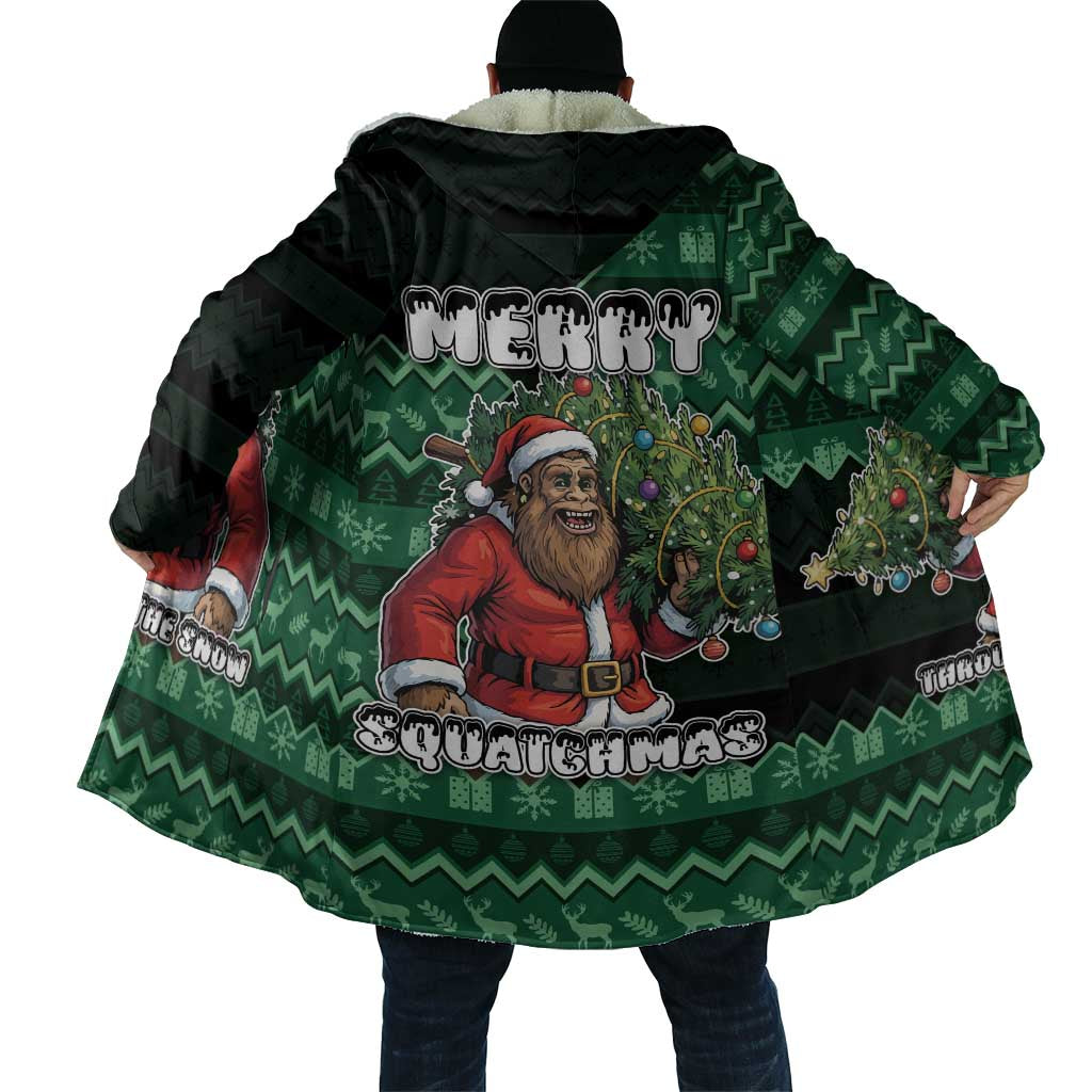 Bigfoot Christmas Cloak Squatching Through The Snow - Wonder Print Shop
