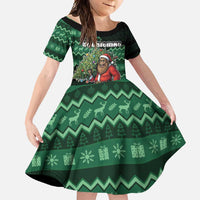 Bigfoot Christmas Family Matching Mermaid Dress and Hawaiian Shirt Squatching Through The Snow - Wonder Print Shop