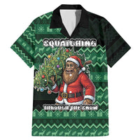 Bigfoot Christmas Family Matching Mermaid Dress and Hawaiian Shirt Squatching Through The Snow - Wonder Print Shop