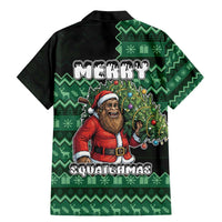 Bigfoot Christmas Family Matching Mermaid Dress and Hawaiian Shirt Squatching Through The Snow - Wonder Print Shop