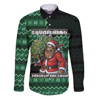 Bigfoot Christmas Family Matching Summer Maxi Dress and Hawaiian Shirt Squatching Through The Snow - Wonder Print Shop