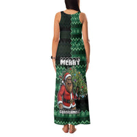 Bigfoot Christmas Family Matching Tank Maxi Dress and Hawaiian Shirt Squatching Through The Snow - Wonder Print Shop