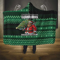 Bigfoot Christmas Hooded Blanket Squatching Through The Snow - Wonder Print Shop