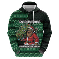 Bigfoot Christmas Hoodie Squatching Through The Snow - Wonder Print Shop