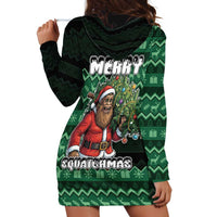 Bigfoot Christmas Hoodie Dress Squatching Through The Snow - Wonder Print Shop