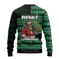 Bigfoot Christmas Ugly Christmas Sweater Squatching Through The Snow - Wonder Print Shop