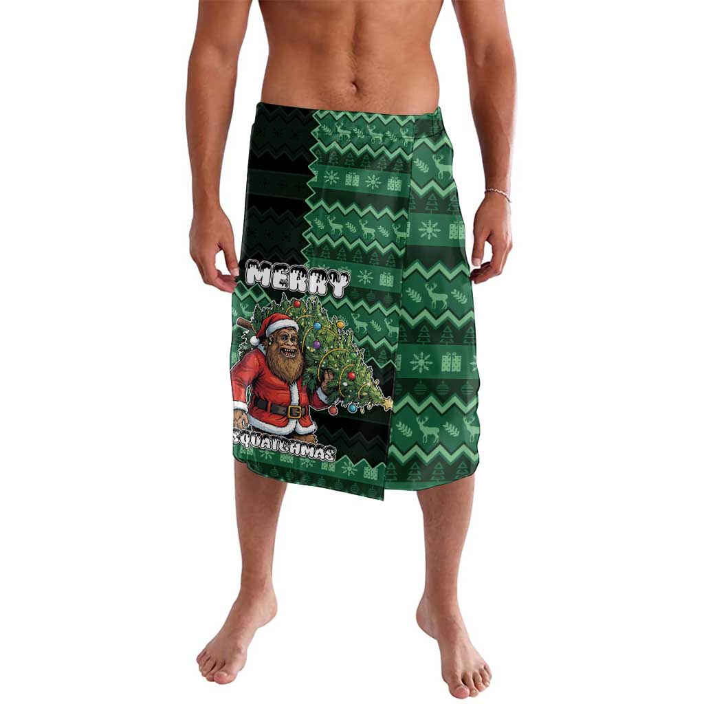 Bigfoot Christmas Lavalava Squatching Through The Snow - Wonder Print Shop