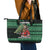 Bigfoot Christmas Leather Tote Bag Squatching Through The Snow - Wonder Print Shop