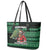Bigfoot Christmas Leather Tote Bag Squatching Through The Snow - Wonder Print Shop