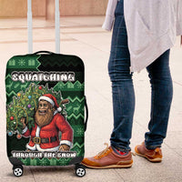 Bigfoot Christmas Luggage Cover Squatching Through The Snow - Wonder Print Shop