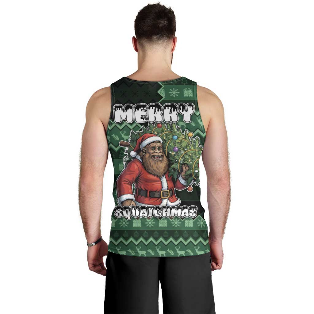 Bigfoot Christmas Men Tank Top Squatching Through The Snow - Wonder Print Shop