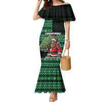 Bigfoot Christmas Mermaid Dress Squatching Through The Snow - Wonder Print Shop
