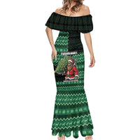 Bigfoot Christmas Mermaid Dress Squatching Through The Snow - Wonder Print Shop